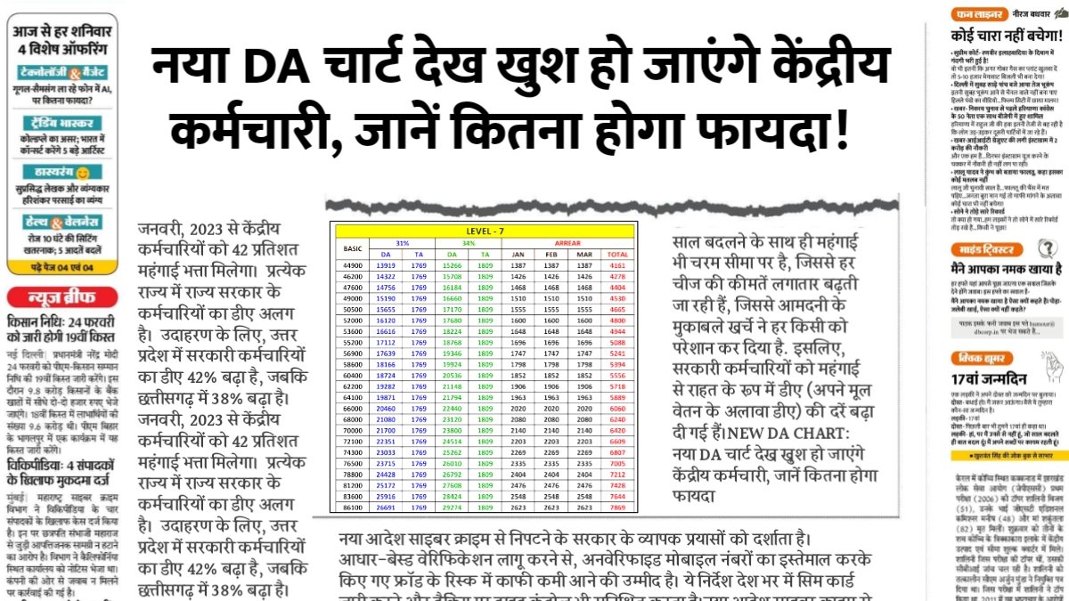 NEW DA CHART